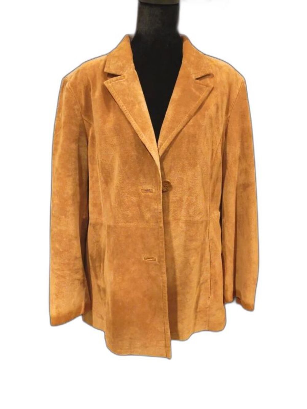 Vintage St John's Bay Suede Leather Blazer Jacket Tan Brown Large 90s